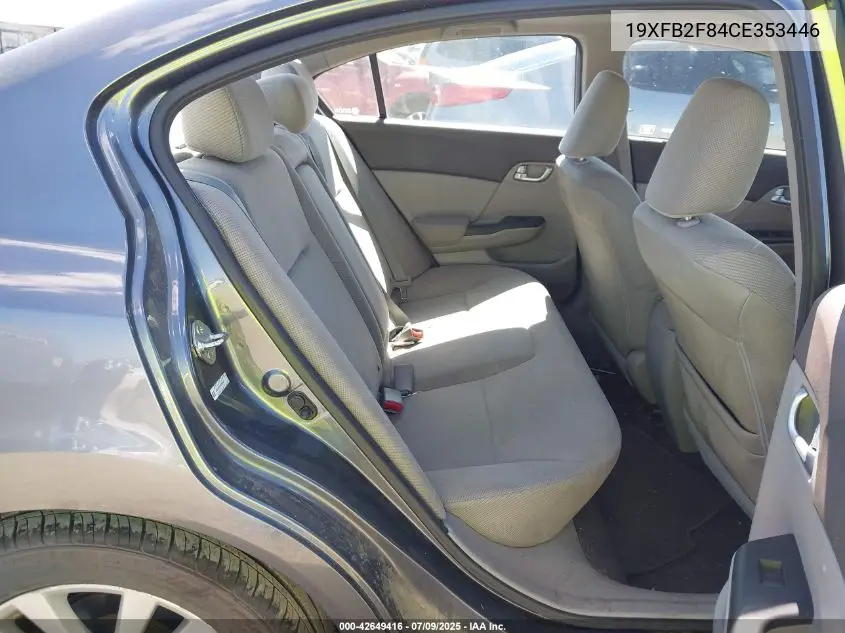 2012 Honda Civic Ex VIN: 19XFB2F84CE353446 Lot: 42649416
