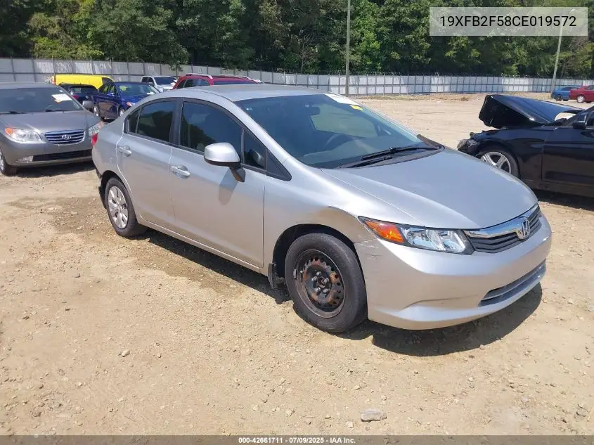 2012 Honda Civic Lx VIN: 19XFB2F58CE019572 Lot: 42661711