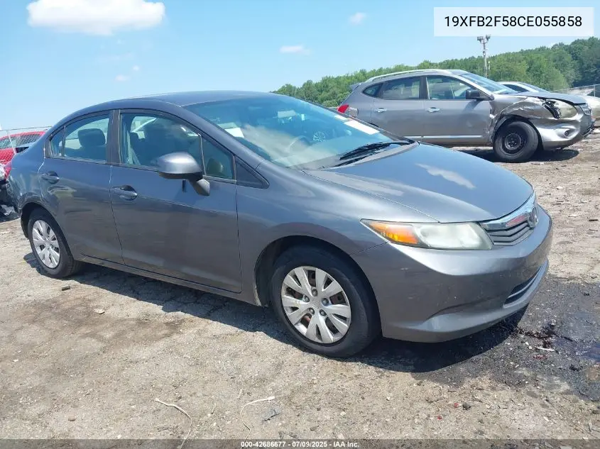 2012 Honda Civic Lx VIN: 19XFB2F58CE055858 Lot: 42686677