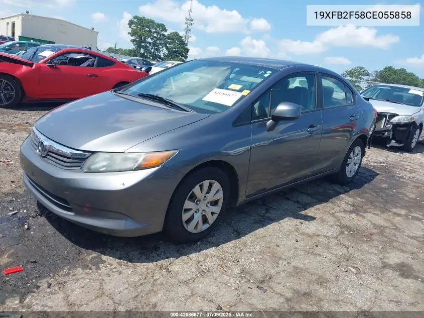 2012 Honda Civic Lx VIN: 19XFB2F58CE055858 Lot: 42686677
