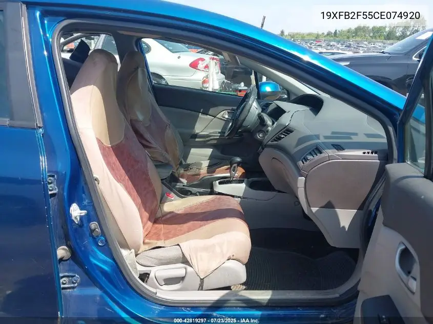 2012 Honda Civic Lx VIN: 19XFB2F55CE074920 Lot: 42819297
