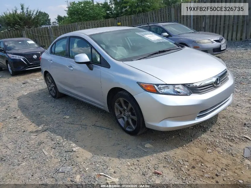 2012 Honda Civic Lx VIN: 19XFB2F50CE326735 Lot: 42824044