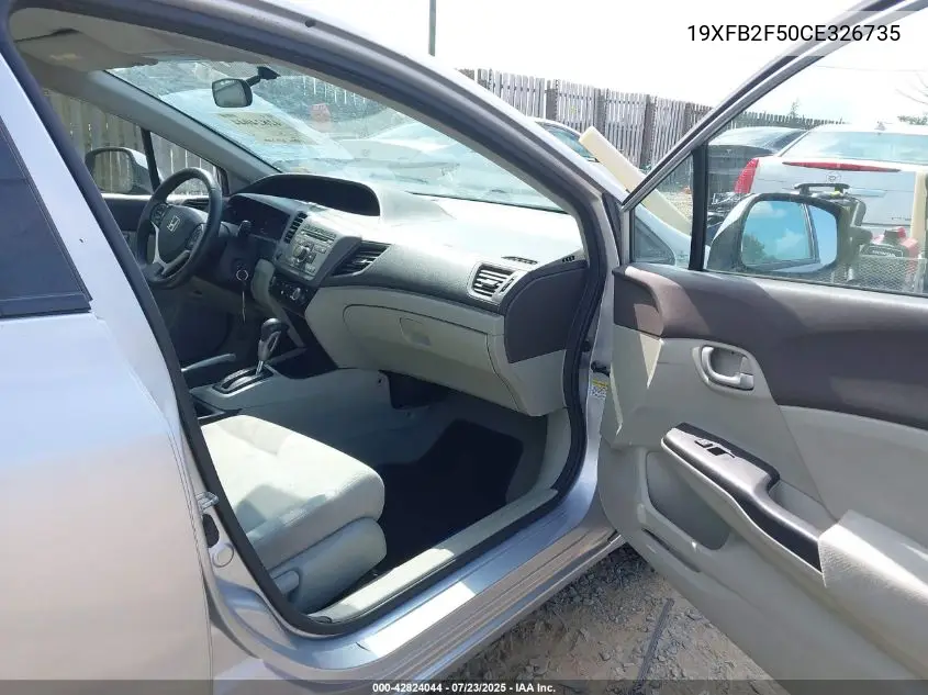 2012 Honda Civic Lx VIN: 19XFB2F50CE326735 Lot: 42824044