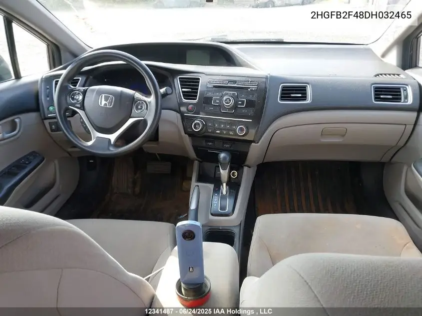2013 Honda Civic Lx VIN: 2HGFB2F48DH032465 Lot: 12341487
