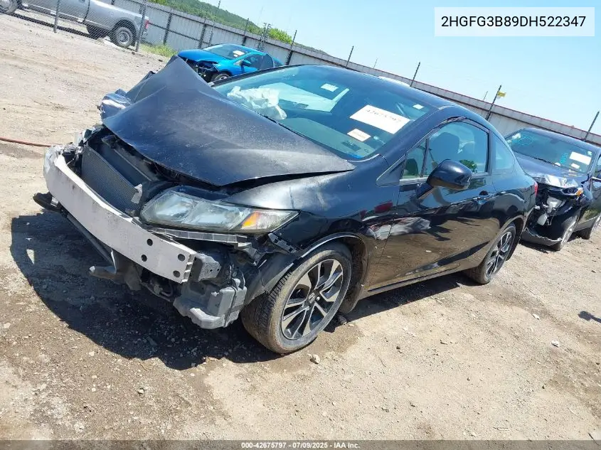 2013 Honda Civic Ex VIN: 2HGFG3B89DH522347 Lot: 42675797
