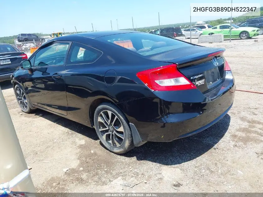 2013 Honda Civic Ex VIN: 2HGFG3B89DH522347 Lot: 42675797