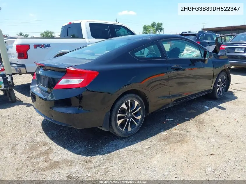 2013 Honda Civic Ex VIN: 2HGFG3B89DH522347 Lot: 42675797
