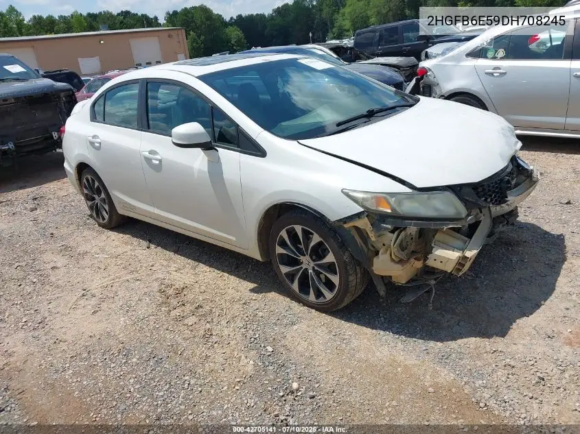 2013 Honda Civic Si VIN: 2HGFB6E59DH708245 Lot: 42705141