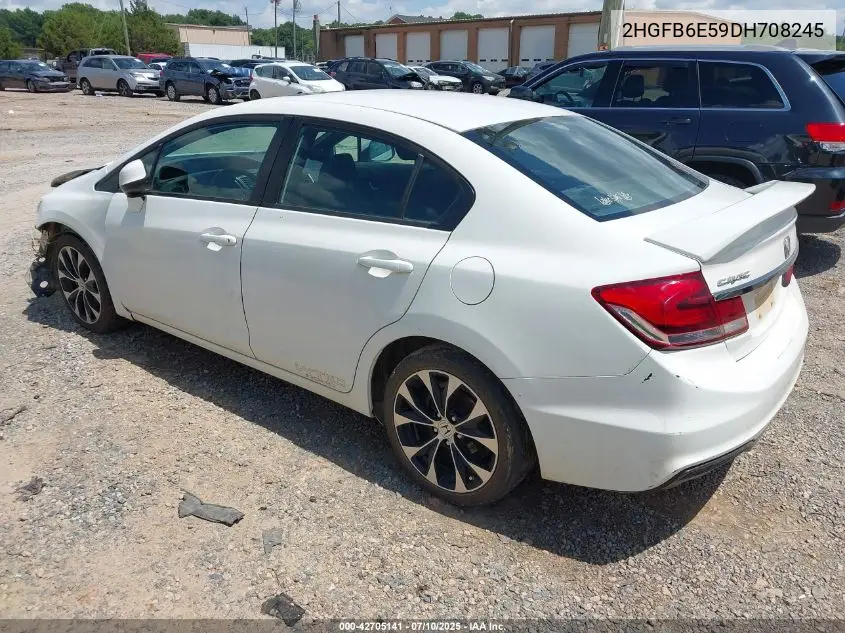 2013 Honda Civic Si VIN: 2HGFB6E59DH708245 Lot: 42705141