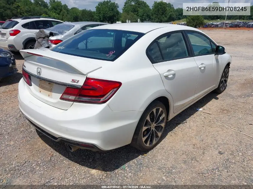 2013 Honda Civic Si VIN: 2HGFB6E59DH708245 Lot: 42705141