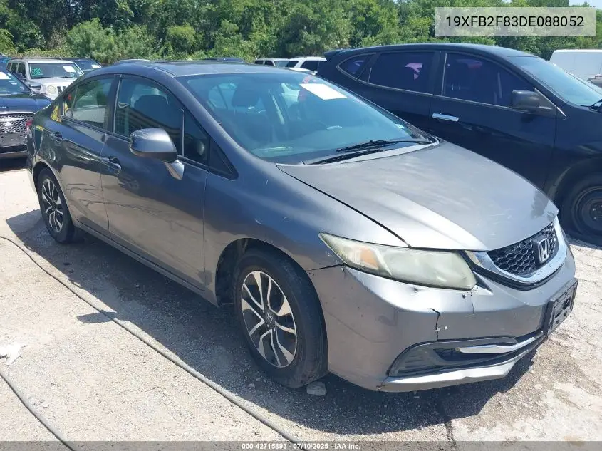 2013 Honda Civic Ex VIN: 19XFB2F83DE088052 Lot: 42715893