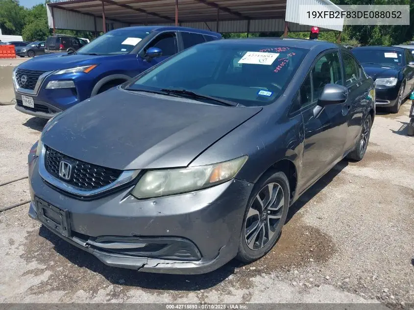 2013 Honda Civic Ex VIN: 19XFB2F83DE088052 Lot: 42715893