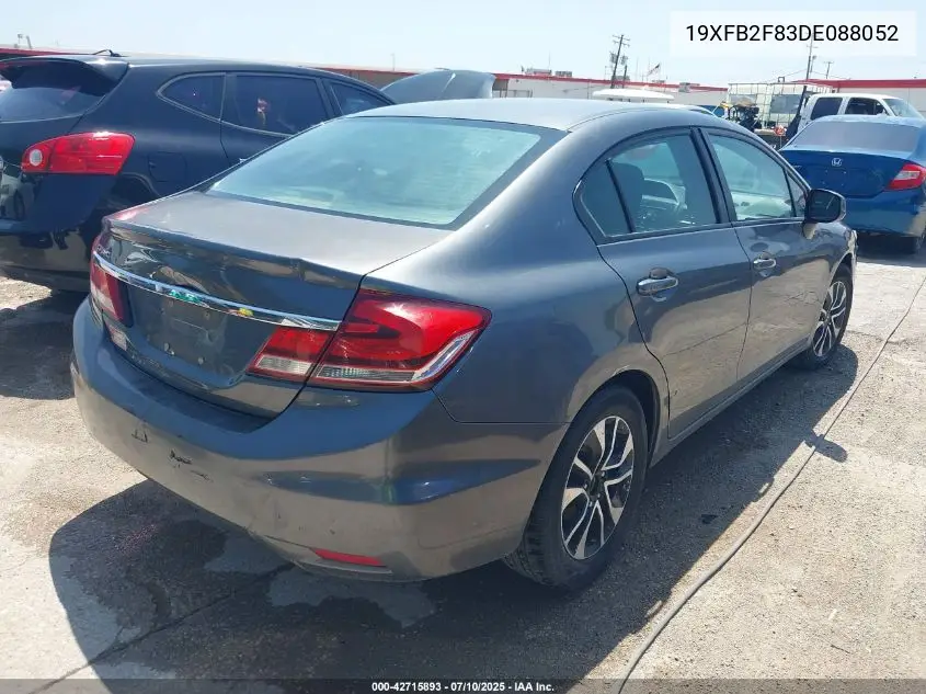 2013 Honda Civic Ex VIN: 19XFB2F83DE088052 Lot: 42715893