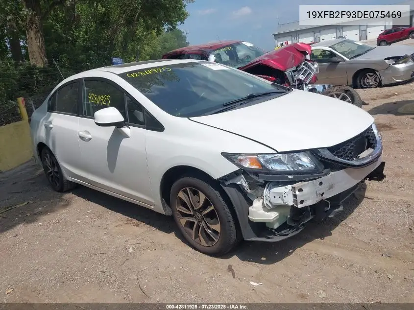 2013 Honda Civic Ex-L VIN: 19XFB2F93DE075469 Lot: 42811925
