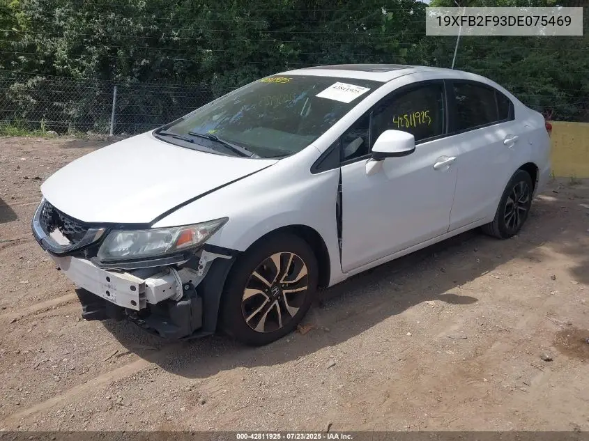 2013 Honda Civic Ex-L VIN: 19XFB2F93DE075469 Lot: 42811925
