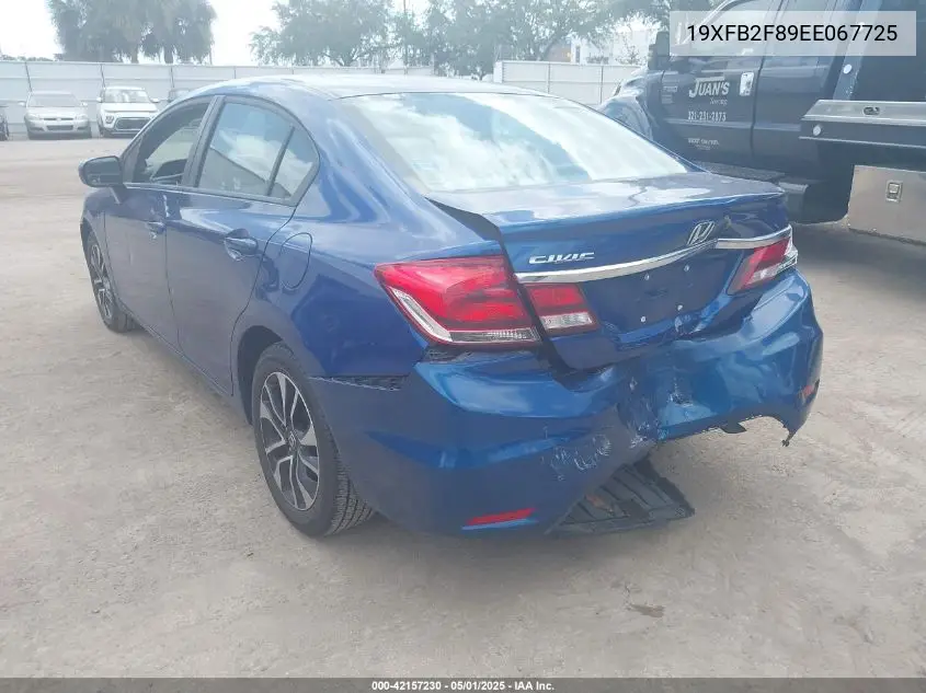 2014 Honda Civic Ex VIN: 19XFB2F89EE067725 Lot: 42157230