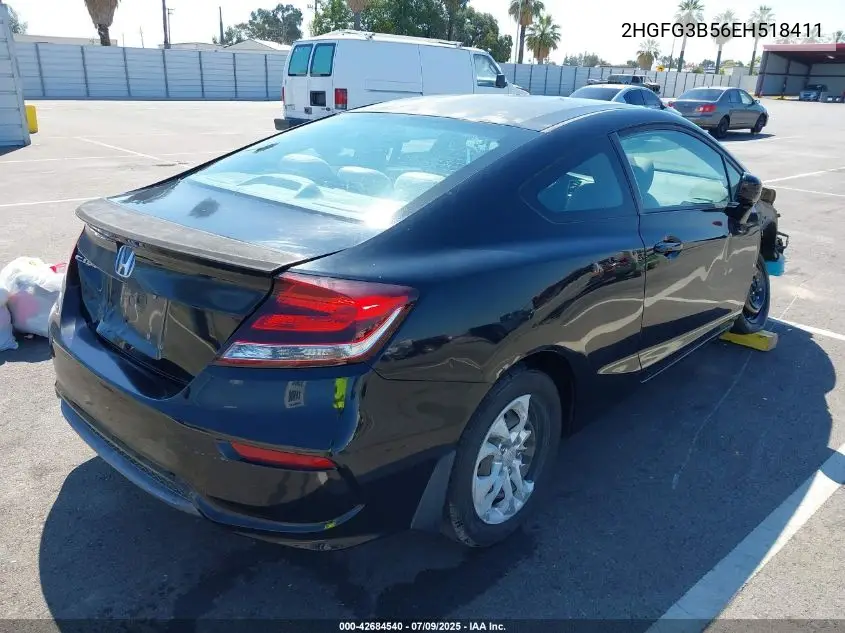 2014 Honda Civic Lx VIN: 2HGFG3B56EH518411 Lot: 42684540