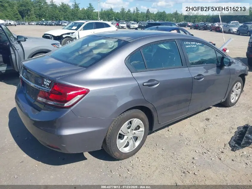 2014 Honda Civic Lx VIN: 2HGFB2F5XEH516213 Lot: 42775012