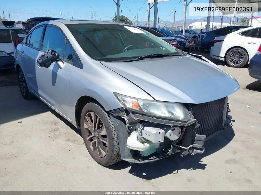 2015 Honda Civic Ex VIN: 19XFB2F89FE002391 Lot: 42592837
