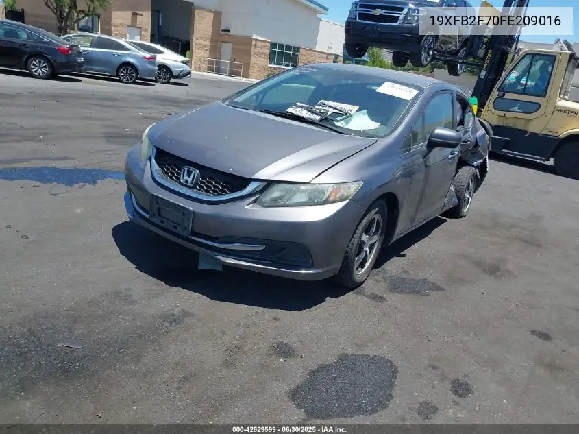 2015 Honda Civic Se VIN: 19XFB2F70FE209016 Lot: 42629599