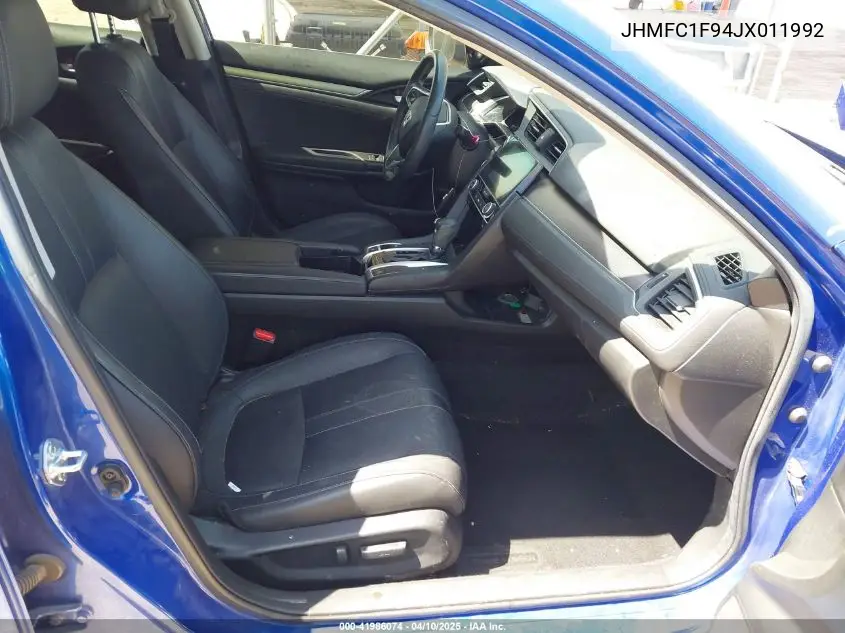 2018 Honda Civic Touring VIN: JHMFC1F94JX011992 Lot: 41986074