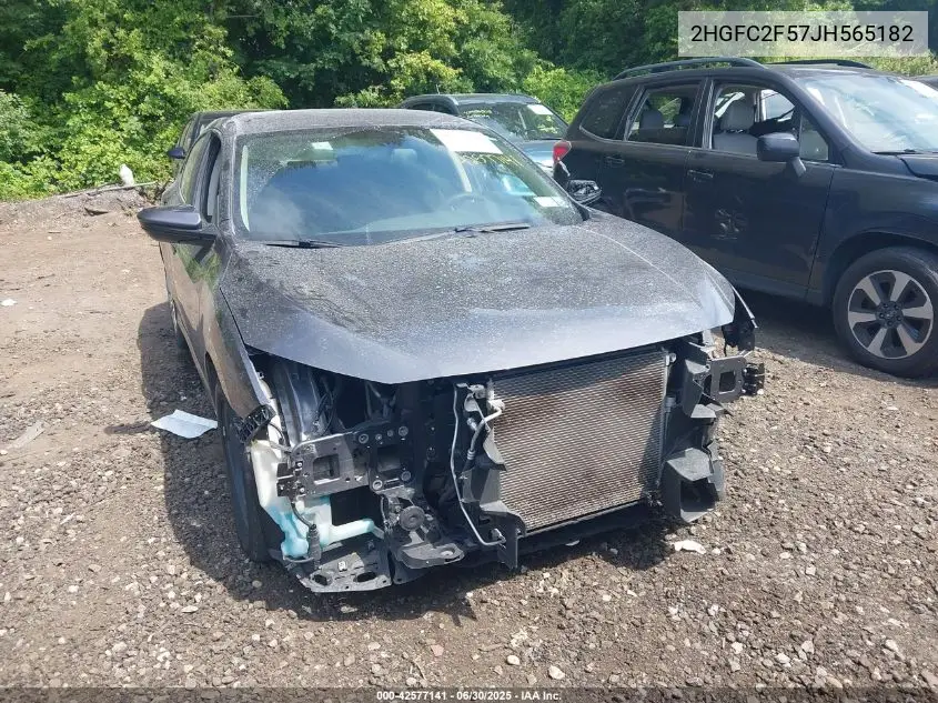 2018 Honda Civic Lx VIN: 2HGFC2F57JH565182 Lot: 42577141