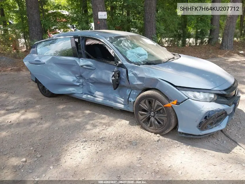 2019 Honda Civic Ex VIN: SHHFK7H64KU207712 Lot: 42623827