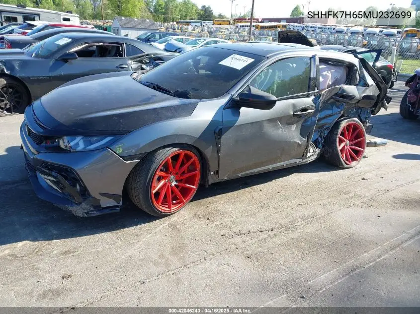 2021 Honda Civic Ex VIN: SHHFK7H65MU232699 Lot: 42046243