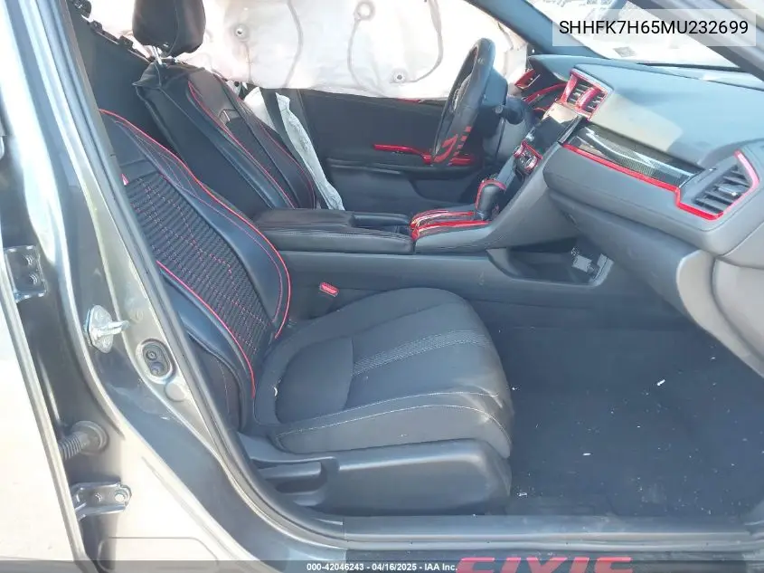2021 Honda Civic Ex VIN: SHHFK7H65MU232699 Lot: 42046243