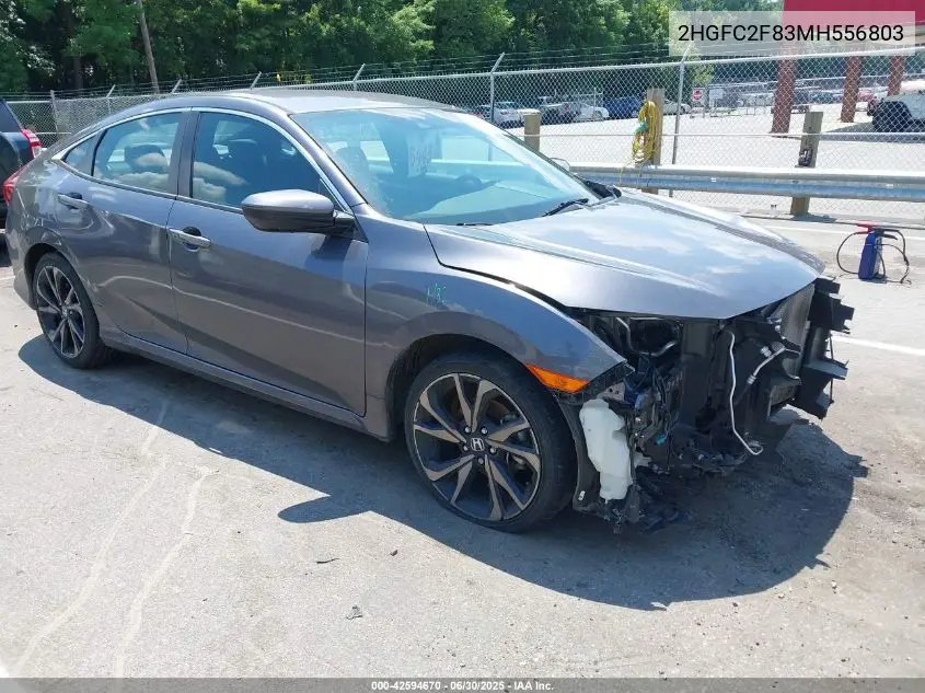 2021 Honda Civic Sport VIN: 2HGFC2F83MH556803 Lot: 42594670