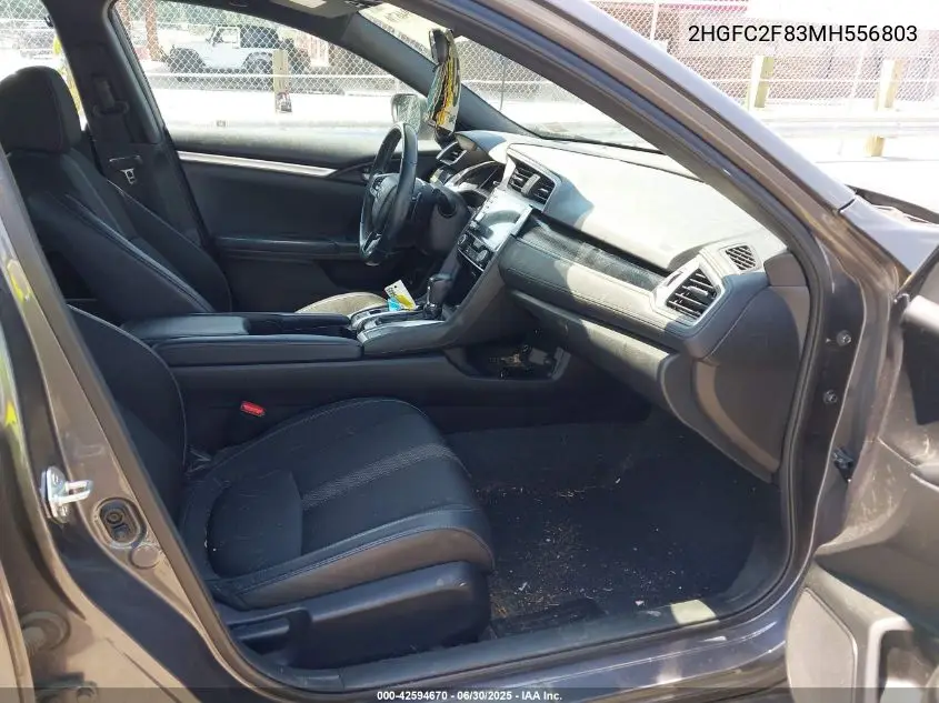 2021 Honda Civic Sport VIN: 2HGFC2F83MH556803 Lot: 42594670