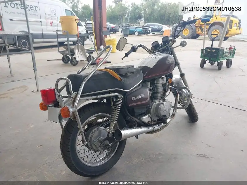 1982 Honda Cm450 E VIN: JH2PC0532CM010638 Lot: 42154439