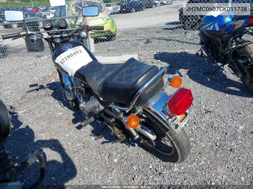 1982 Honda Cm250 C VIN: JH2MC0607CK011738 Lot: 42180452