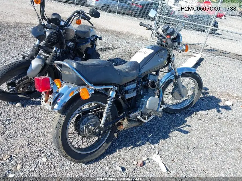 1982 Honda Cm250 C VIN: JH2MC0607CK011738 Lot: 42180452