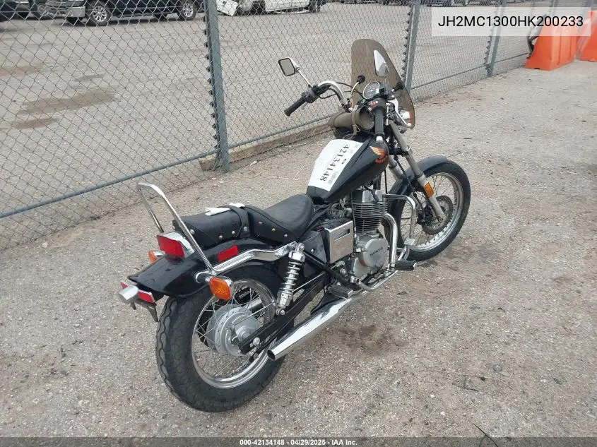 1987 Honda Cmx250 C VIN: JH2MC1300HK200233 Lot: 42134148