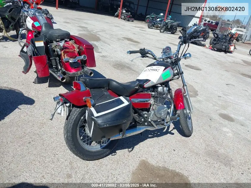 2002 Honda Cmx250 C VIN: JH2MC13082K802420 Lot: 41729882