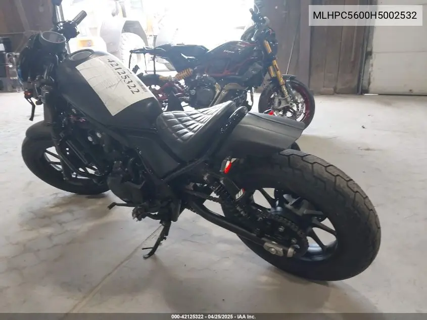 2017 Honda Cmx500 VIN: MLHPC5600H5002532 Lot: 42125322
