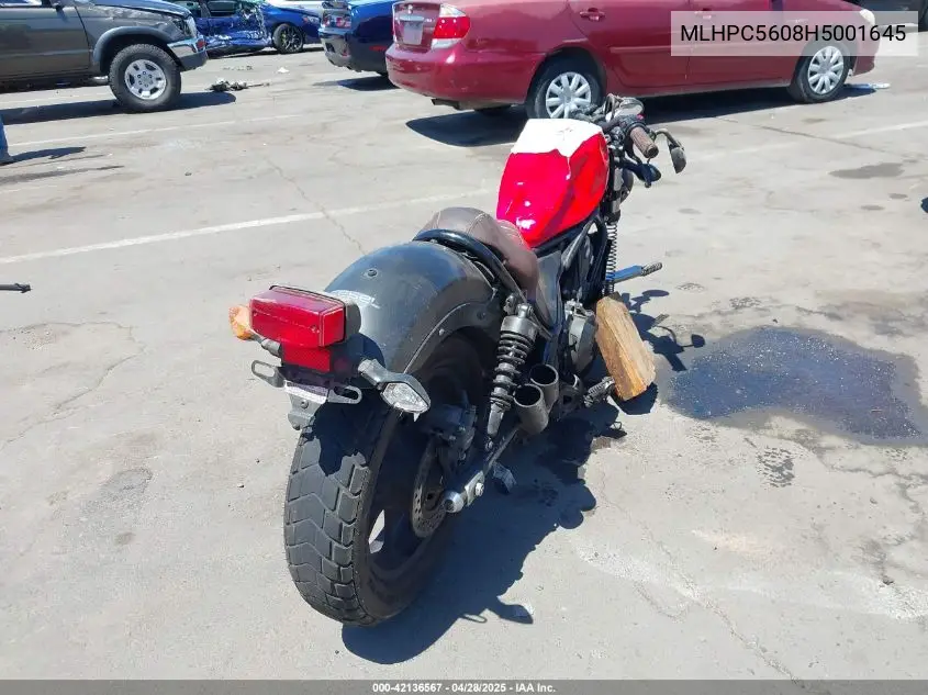 2017 Honda Cmx500 VIN: MLHPC5608H5001645 Lot: 42136567