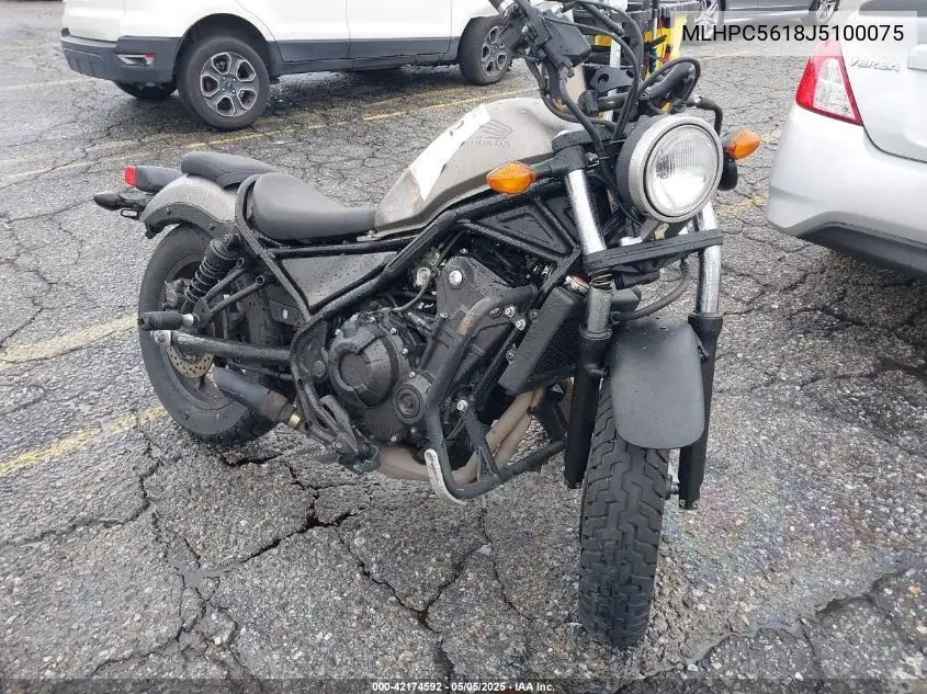 2018 Honda Cmx500 VIN: MLHPC5618J5100075 Lot: 42174592