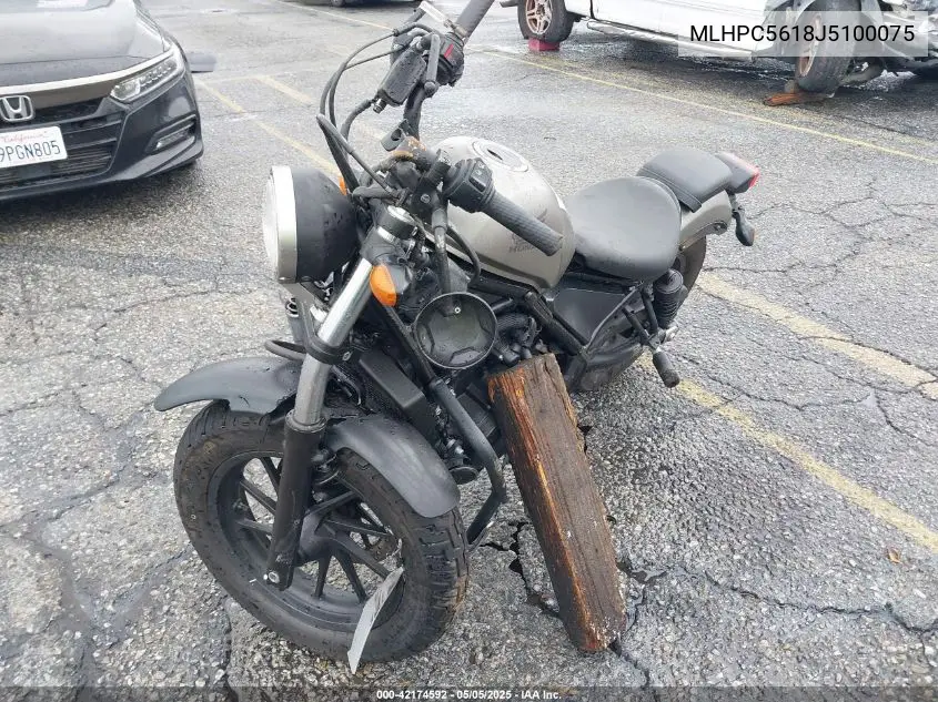 2018 Honda Cmx500 VIN: MLHPC5618J5100075 Lot: 42174592