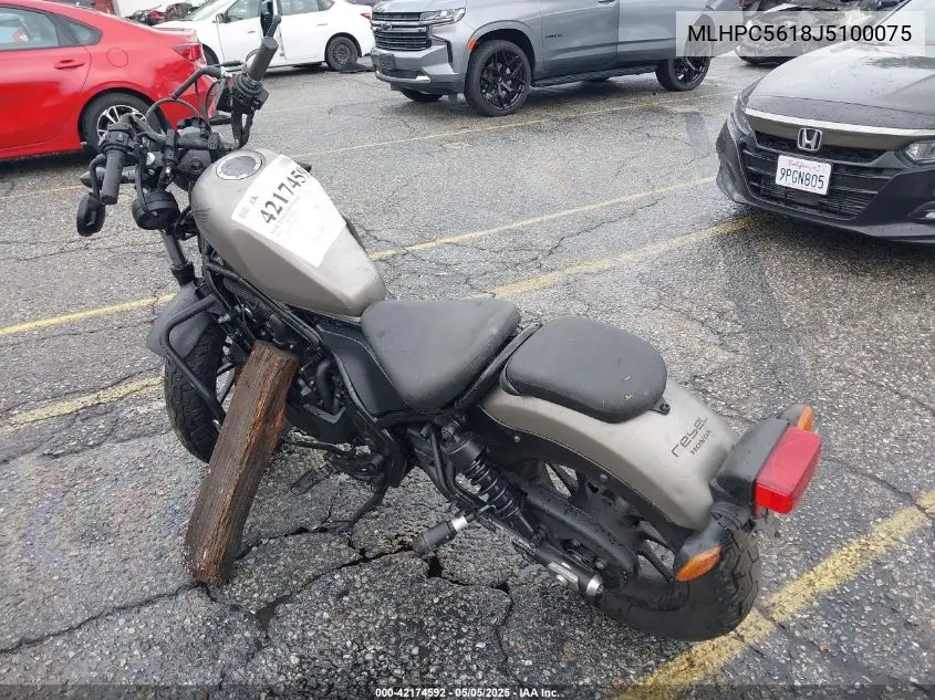 2018 Honda Cmx500 VIN: MLHPC5618J5100075 Lot: 42174592