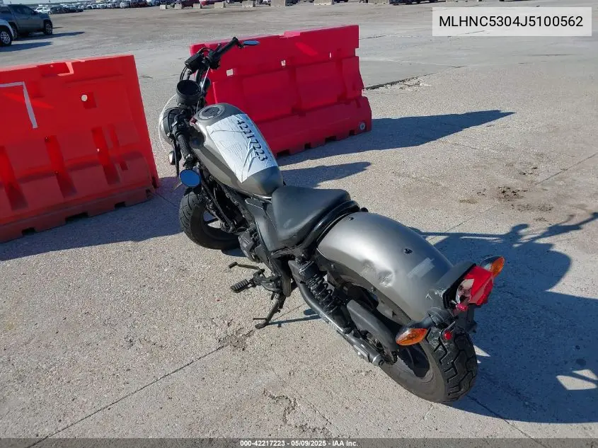 2018 Honda Cmx300 VIN: MLHNC5304J5100562 Lot: 42217223