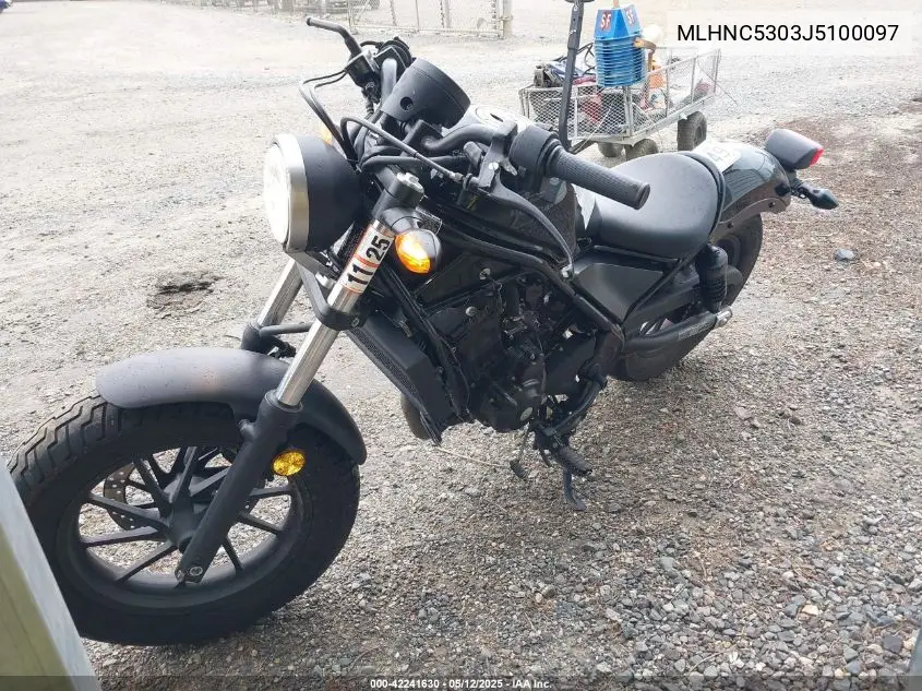 2018 Honda Cmx300 VIN: MLHNC5303J5100097 Lot: 42241630