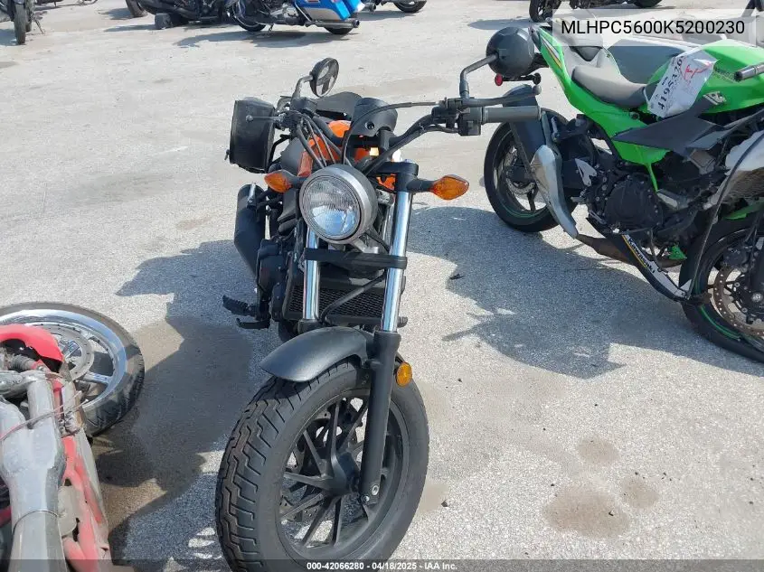 2019 Honda Cmx500 VIN: MLHPC5600K5200230 Lot: 42066280