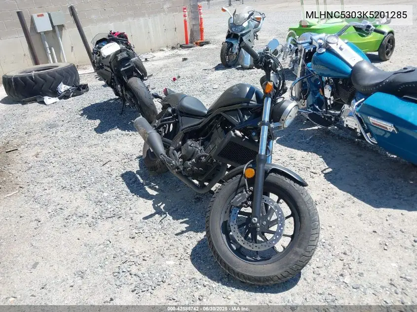 2019 Honda Cmx300 VIN: MLHNC5303K5201285 Lot: 42585742