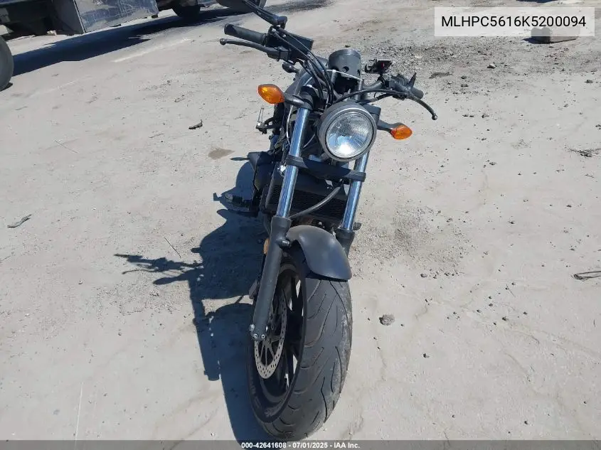 2019 Honda Cmx500 VIN: MLHPC5616K5200094 Lot: 42641608