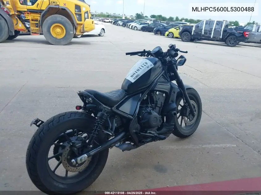 2020 Honda Cmx500 VIN: MLHPC5600L5300488 Lot: 42118108