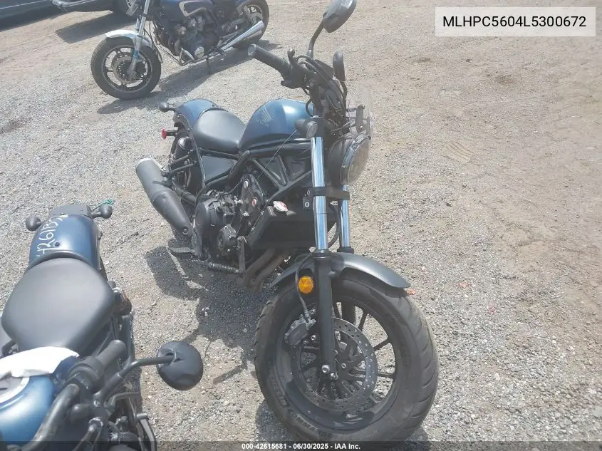 2020 Honda Cmx500 VIN: MLHPC5604L5300672 Lot: 42615681
