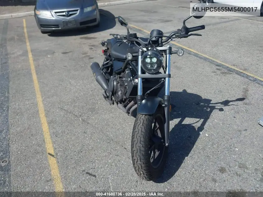 2021 Honda Cmx500 A VIN: MLHPC5655M5400017 Lot: 41680736