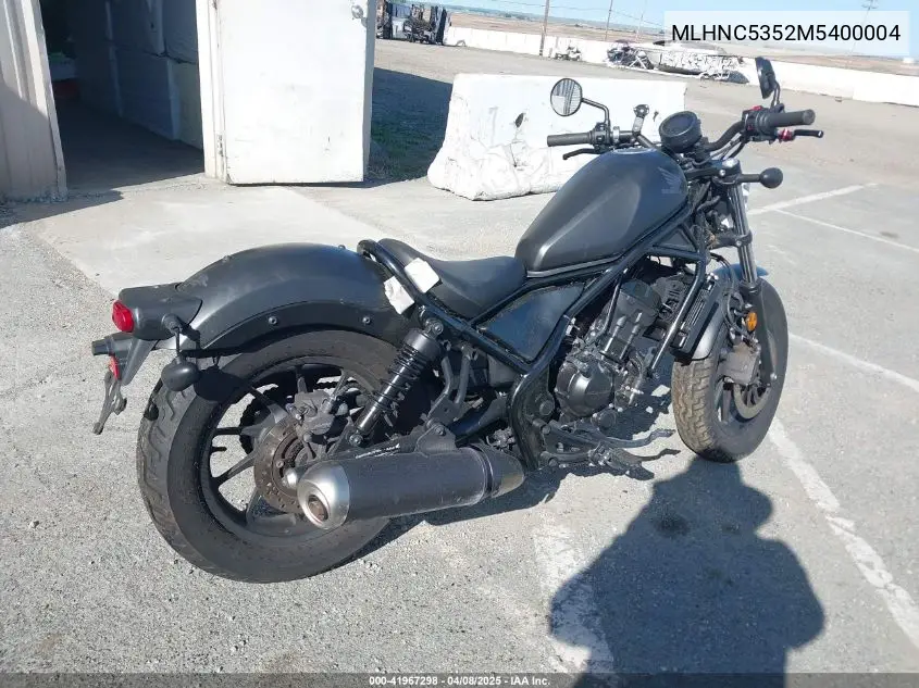 2021 Honda Cmx300 A VIN: MLHNC5352M5400004 Lot: 41967298